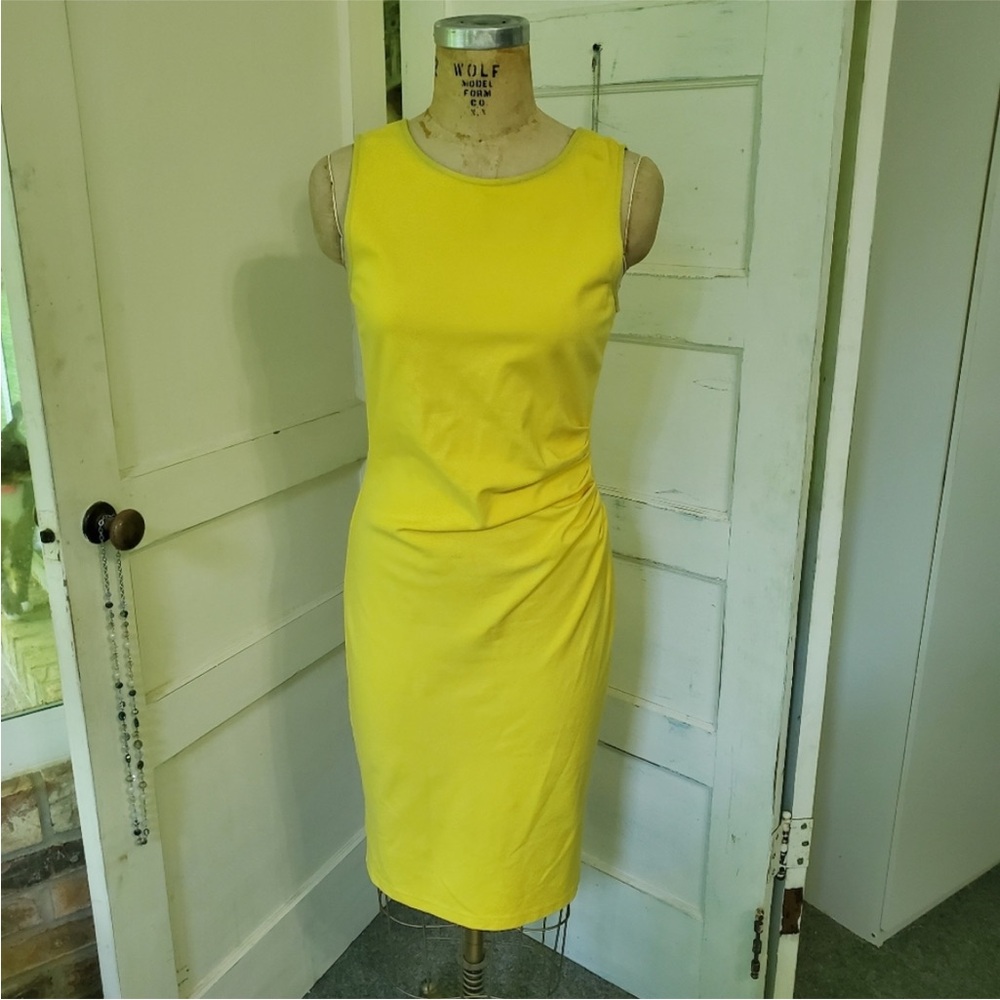 Kenneth Cole Vibrant Yellow Midi Dress - Picture 2 of 7